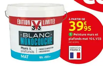 Mr Bricolage V33 peinture murs et plafonds acrylique mat 10 l offre