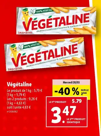 Lidl VÉGÉTALINE offre