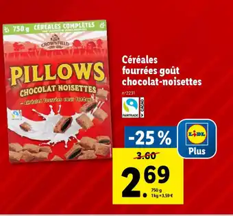 Lidl Céréales fourrées cœur fondant offre