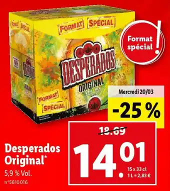 Lidl Desperados Original' offre