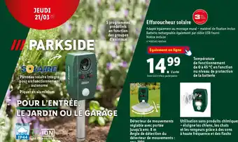 Lidl Effaroucheur solaire offre