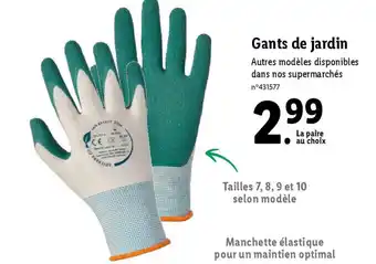 Lidl Gants de jardin offre