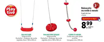 Lidl Balançoire ou corde à nœuds offre