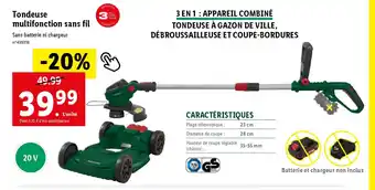 Lidl Tondeuse multifonction sans fil offre