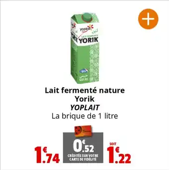 Coccinelle Supermarché Lait fermenté nature Yorik YOPLAIT offre