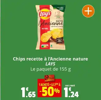 Coccinelle Supermarché Chips recette à l'Ancienne nature LAYS Le paquet de 155 g offre