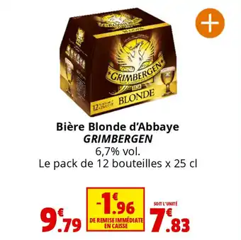 Coccinelle Supermarché Bière Blonde d'Abbaye GRIMBERGEN offre