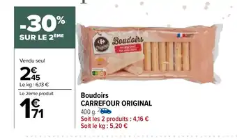 Carrefour Market Boudoirs CARREFOUR ORIGINAL 400 g. - offre