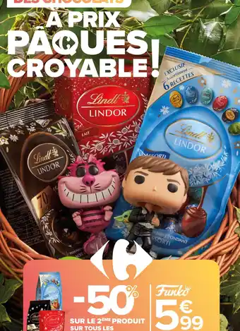 Carrefour Market SUR TOUS LES CHOCOLATS LINDOR (HORS TABLETTES) LINDT offre
