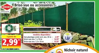Norma Brise-vue ou accessoires offre