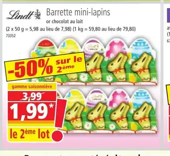 Norma Lindt Barrette mini-lapins offre