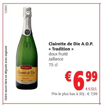 Colruyt Clairette de Die offre