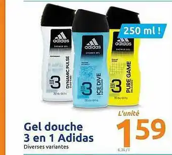 Action Gel Douche 3 En 1 Adidas offre