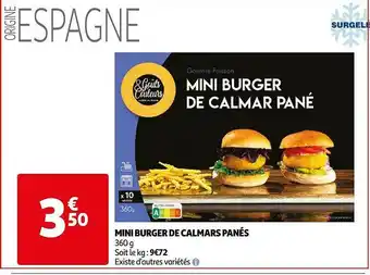 Auchan Mini Burger Calmars Panés offre