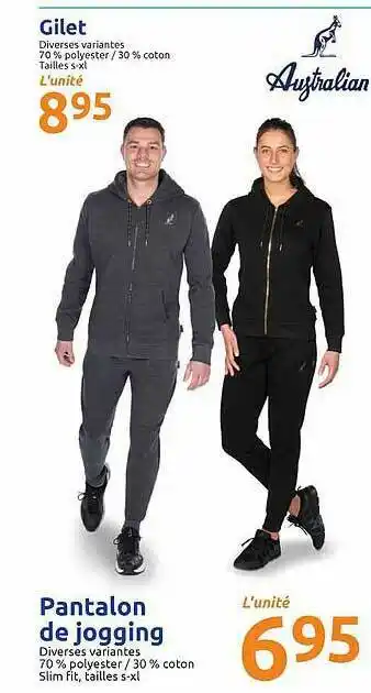 Action Gilet, Pantalon De Jogging offre