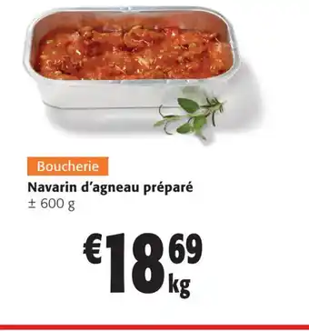 Colruyt Navarin d'agneau préparé ± 600 g offre