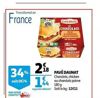 Auchan Pavé Daunat offre