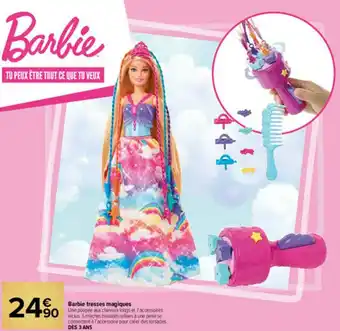 Promo Barbie Tresses Magiques chez Carrefour