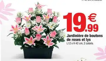 Jardinière De Boutons De Roses Et Lys