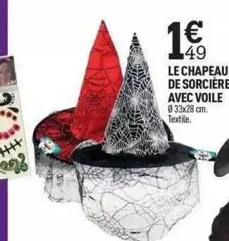 Centrakor Le Chapeau De Sorcière Avec Voile offre