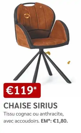 Meubles Crack CHAISE SIRIUS offre