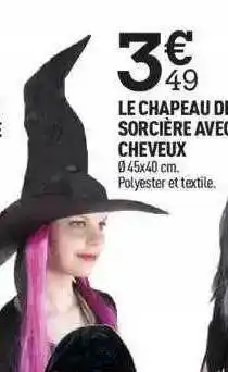 Centrakor Le Chapeau De Sorcière Avec Cheveux offre