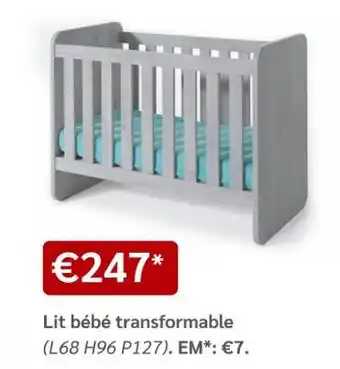 Meubles Crack Lit bébé transformable offre