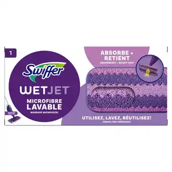 Carrefour SWIFFER Recharge microfibre lavable pour balai offre