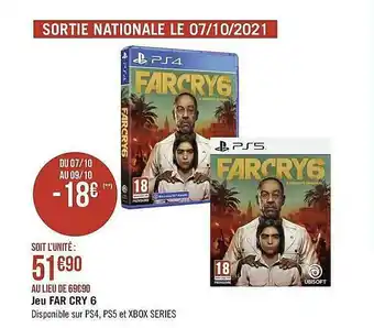Géant Casino Jeu Far Cry 6 offre