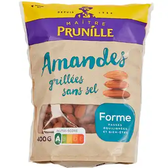 Carrefour Amandes décortiquées grillées sans sel MAITRE PRUNILLE offre