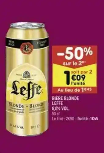 Leader Price Bière Blonde Leffe 6,6% Vol. offre