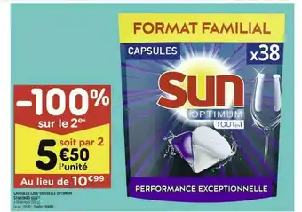 Leader Price Capsules Lave-vaisselle Optimum Standard Sun offre