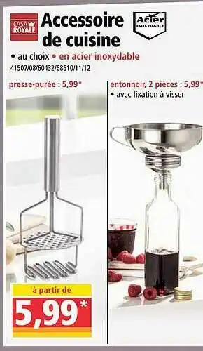 Accessoire De Cuisine Casa Royale