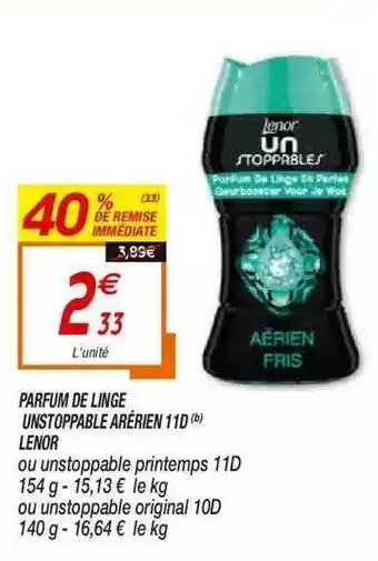 Netto Parfum De Linge Unstoppable Aérien 11d Lenor offre