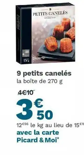 Picard 9 Petits Canelés offre