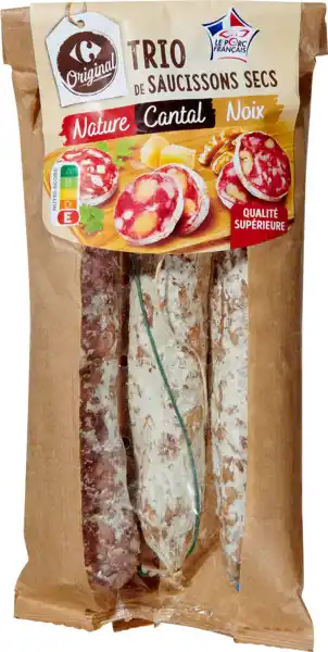 Carrefour Market CARREFOUR ORIGINAL Trio de saucissons secs offre