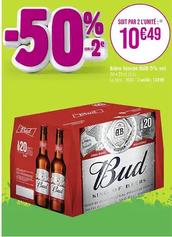 Casino Supermarchés BUD Bière blonde 5% vol offre