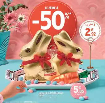 Intermarché LINDT LAPIN OR CHOCOLAT AU LAIT offre