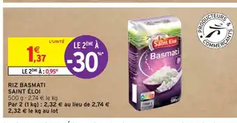 Intermarché SAINT ÉLOI RIZ BASMATI offre