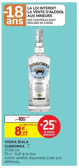 Intermarché ZUBROWKA VODKA BIALA offre