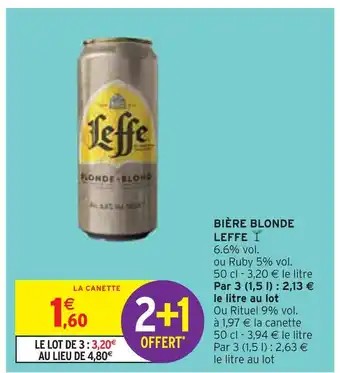 Intermarché LEFFE BIÈRE BLONDE offre