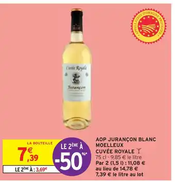 Intermarché AOP JURANÇON BLANC MOELLEUX CUVÉE ROYALE offre