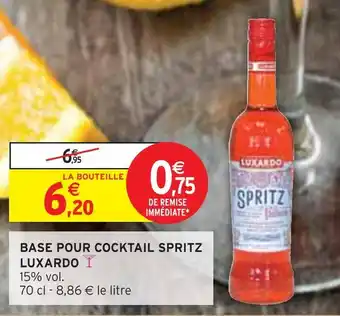 Intermarché LUXARDO BASE POUR COCKTAIL SPRITZ offre