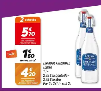 Netto LORINA LIMONADE ARTISANALE offre