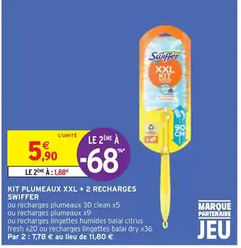 Intermarché SWIFFER KIT PLUMEAUX XXL + 2 RECHARGES offre