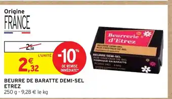 Intermarché ETREZ BEURRE DE BARATTE DEMI-SEL offre