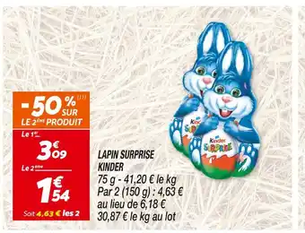 Netto KINDER LAPIN SURPRISE offre