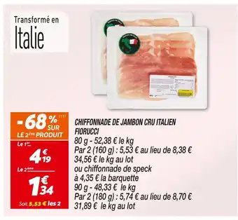 Netto FIORUCCI CHIFFONNADE DE JAMBON CRU ITALIEN offre