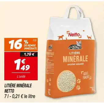 Netto NETTO LITIÈRE MINÉRALE offre