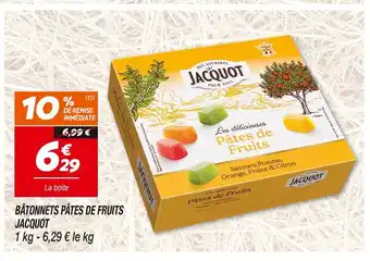 Netto JACQUOT BÂTONNETS PÂTES DE FRUITS offre
